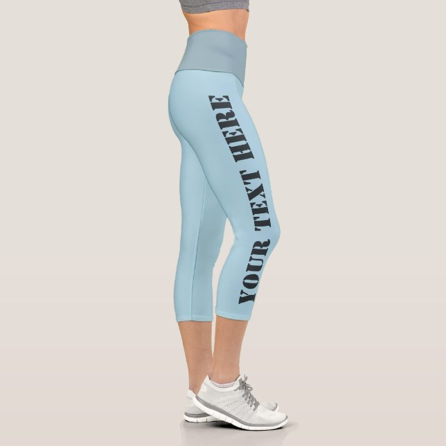 Customizable light blue capri leggings (Right)
