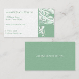 Customizable light green beach business card