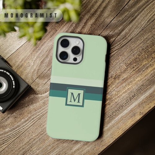 Customizable Light Soft Teal Green Color Block iPhone 15 Pro Max Case