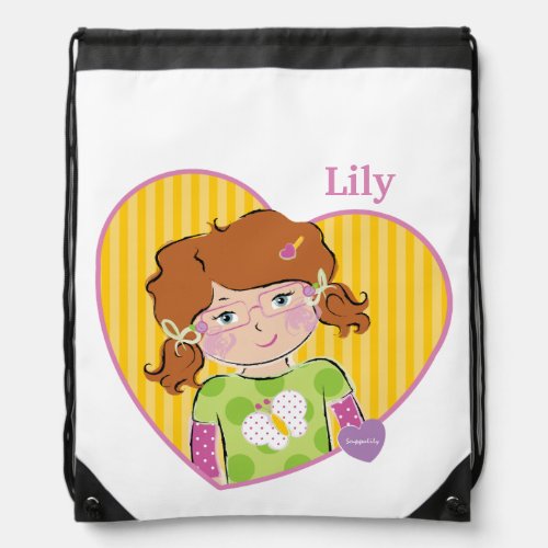 Customizable Lily Drawstring Bag
