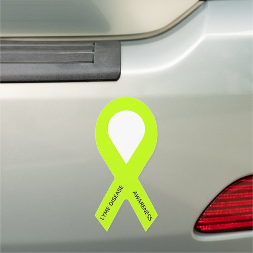 Customizable Lime Green Awareness Ribbon Car Magnet