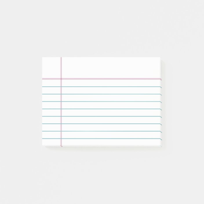 white lined post it notes