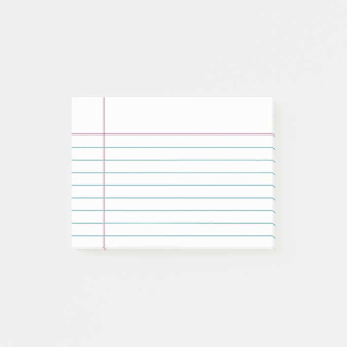 Customizable Lined Notebook Paper Sticky Notes Zazzle Com