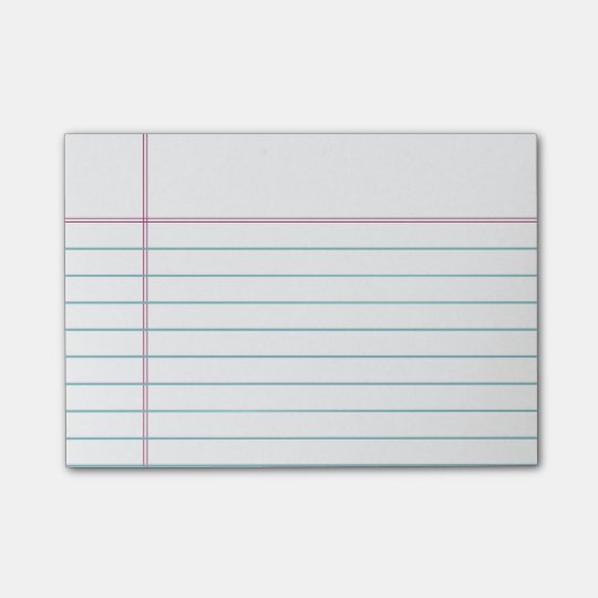 Customizable Lined Notebook Paper Sticky Notes | Zazzle