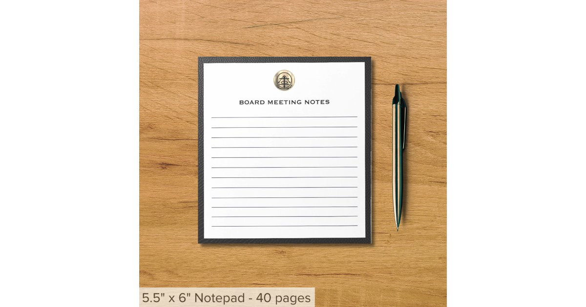Customizable Lined Notepad with Logo | Zazzle