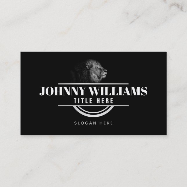 Customizable Lion Business Cards (Front)