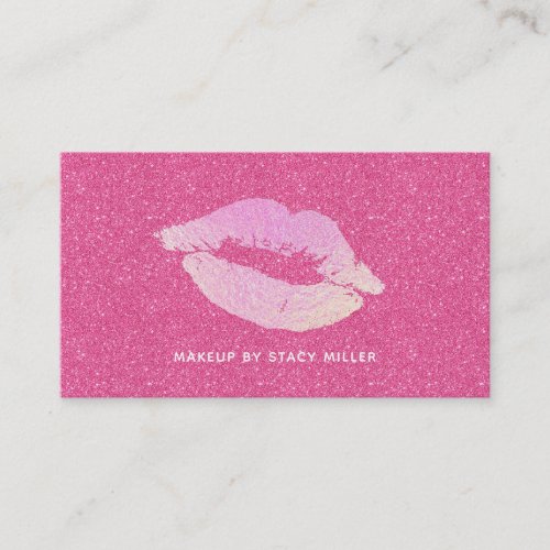 Customizable Lipstick kiss Business Cards