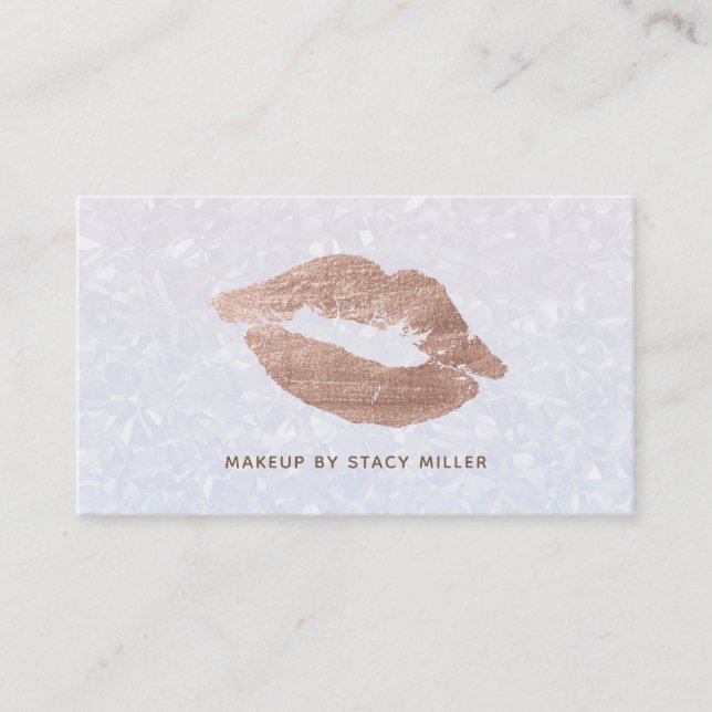 Customizable Lipstick kiss Business Cards (Front)