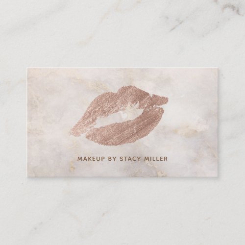 Customizable Lipstick kiss Business Cards