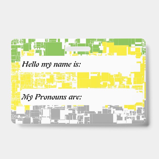 Customizable Lithromantic Geometric Pride Flag Badge (Front)