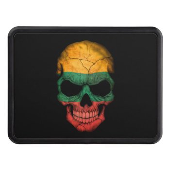 Customizable Lithuanian Flag Skull Trailer Hitch Cover by UniqueFlags at Zazzle