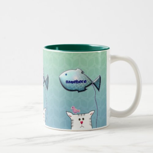 Customizable Little Alfie balloon Two_Tone Coffee Mug