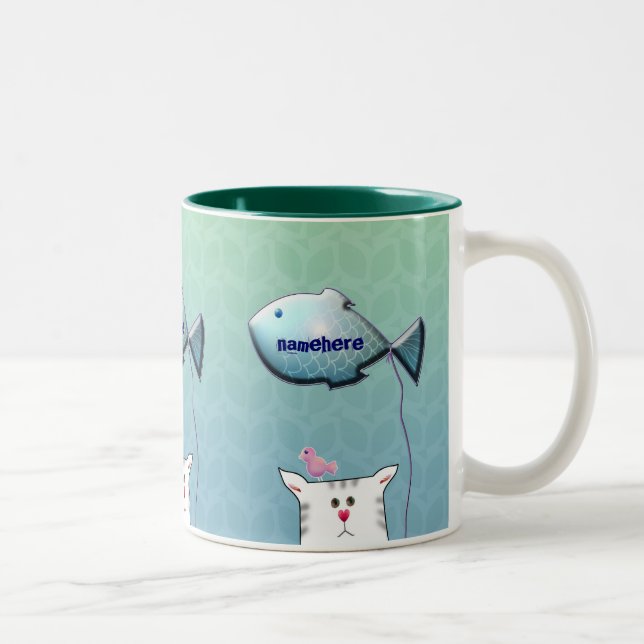 Customizable: Little Alfie balloon Two-Tone Coffee Mug (Right)