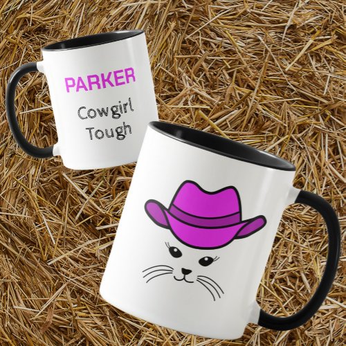 Customizable Little Cat Cowgirl Mug