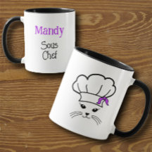 Customizable Little Cat Sous Chef Mug