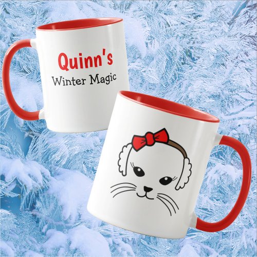 Customizable Little Cat Winter Magic Mug