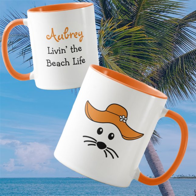 Customizable Little Mouse Beach Girl  Mug (Creator Uploaded)