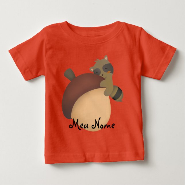 Customizable Little Racoon Baby T-Shirt (Front)