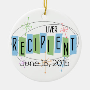 Customizable Liver Recipient with Custom Photo Ceramic Ornament