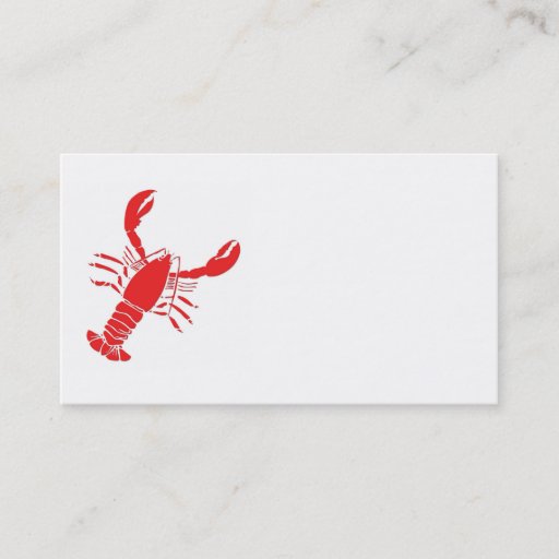 Customizable Customizable Lobster Business Card