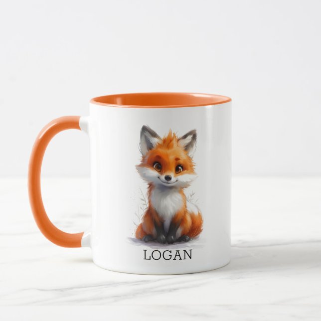 Customizable 'Logan' Fox Mug (Left)