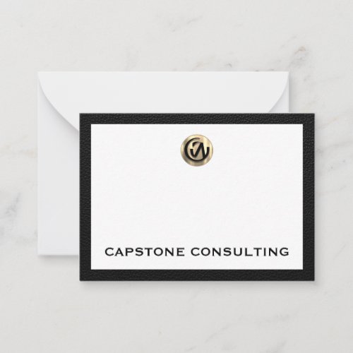 Customizable Logo and Consulting Firm Name Note Card