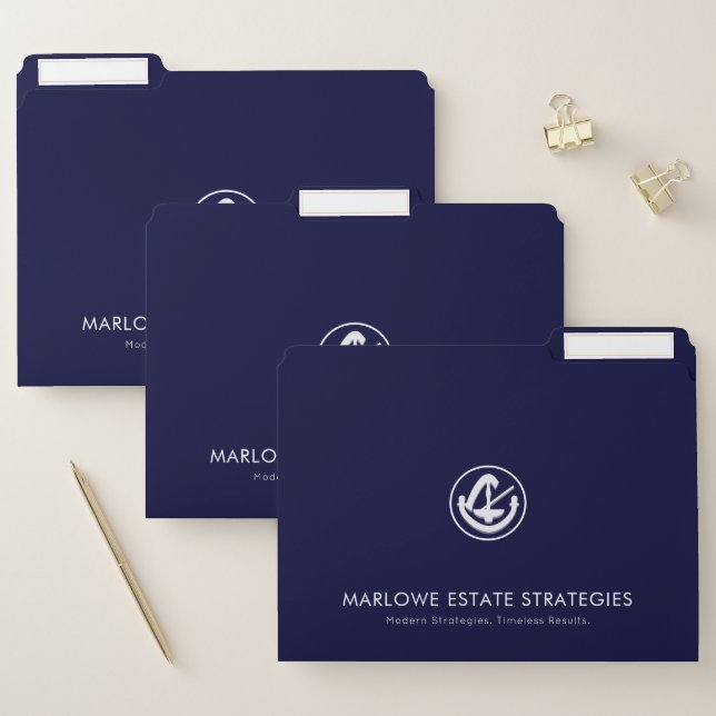 Customizable Logo and Name File Folders (Set)