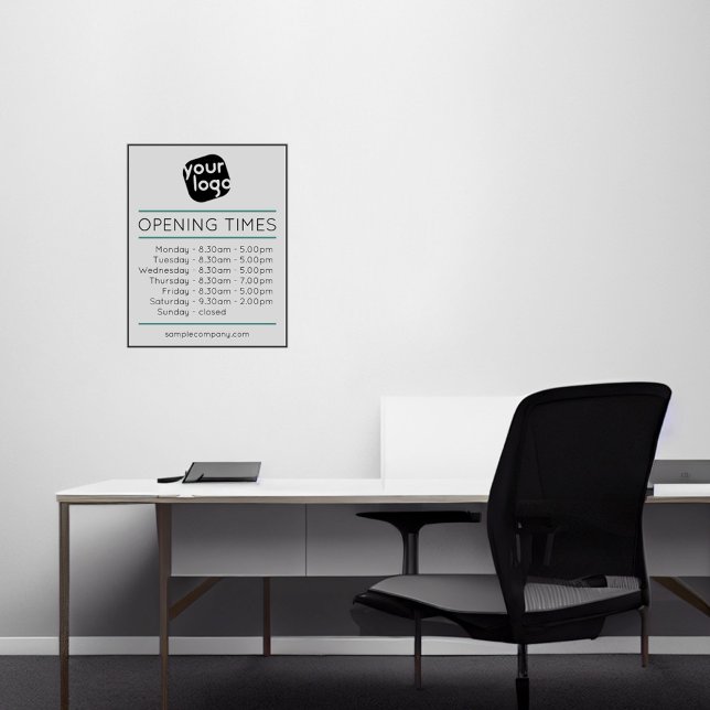 Customizable Logo And Text Business Opening Hours  Sticker (Creator Uploaded)