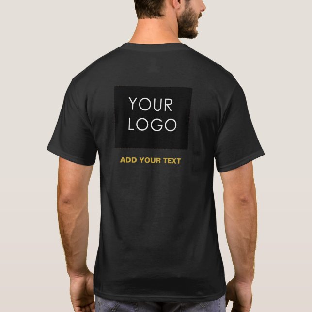 Customizable Logo Business Corporate Company T-Shirt (Back)