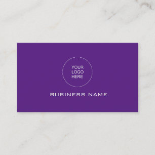 Customizable Logo Elegant Royal Purple Template Business Card