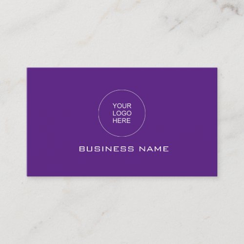 Customizable Logo Elegant Royal Purple Template Business Card