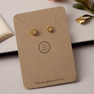 Customizable Logo Kraft Paper Jewelry Display Card