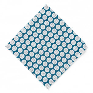 Customizable Logo Pattern Blue Background Bandana