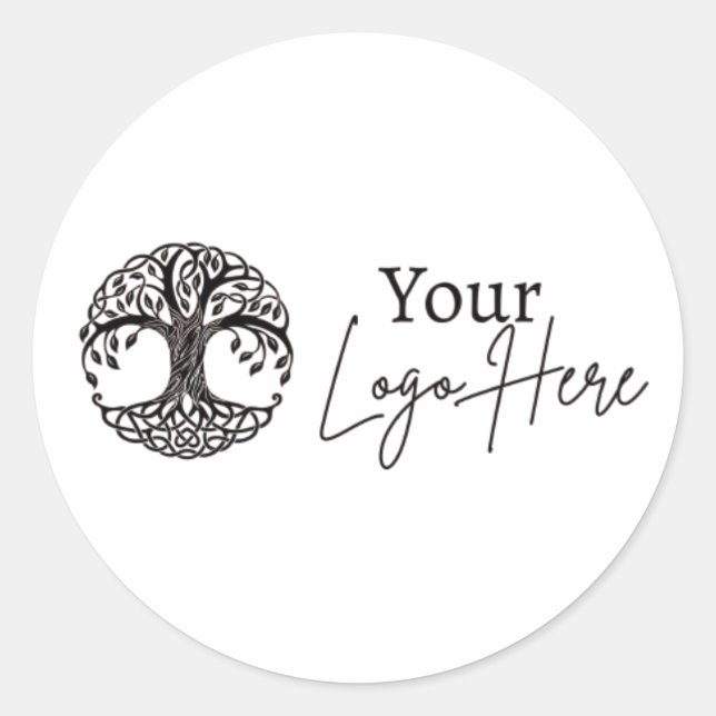 Customizable Logo-Sticker Classic Round Sticker (Front)