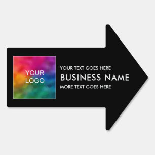 Customizable Logo Text Color Template Arrow Yard Sign