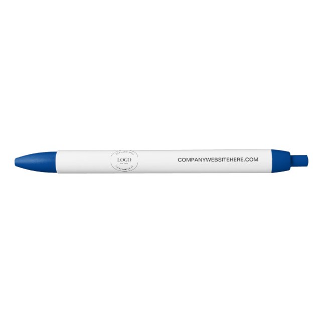 Customizable logo website simple business blue pen (Front)