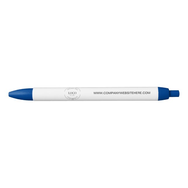 Customizable logo website simple business blue pen (Front)