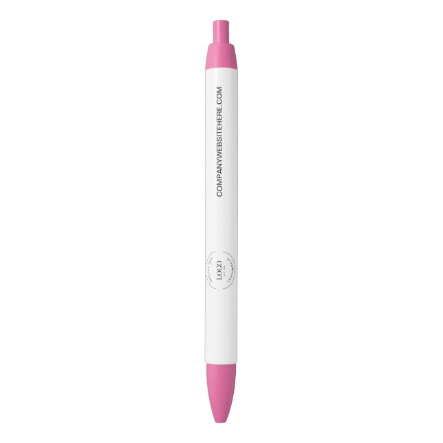 Customizable logo website simple business Pink Pen (Front Vertical)