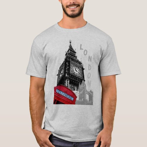 Customizable London Big Ben Clock Tower Trendy T_Shirt