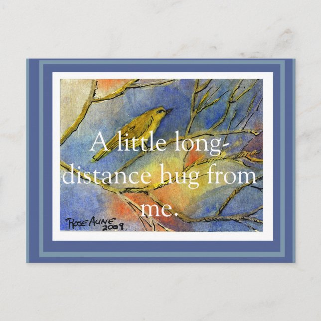 Customizable Long Distance Hug Postcard (Front)