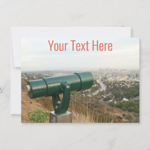 Customizable Los Angeles from Mulholland Dr card