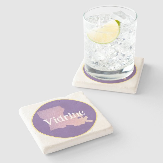 Customizable Louisiana stone coasters (Side)