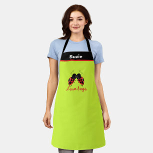 Customizable Love Bugs Chef Baker Personalized Apron