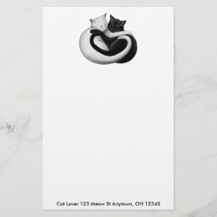 Customizable Love Cats Stationery