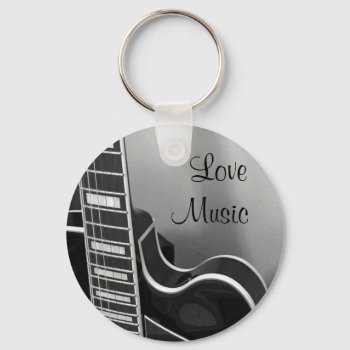 Customizable Love Music Keychain by ops2014 at Zazzle