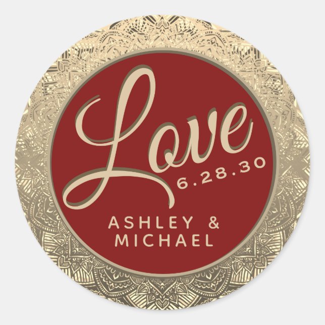 Customizable Love Wedding Seal (Front)