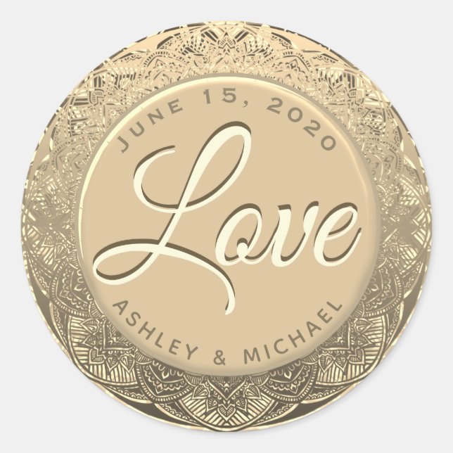 Customizable Love Wedding Seal (Front)