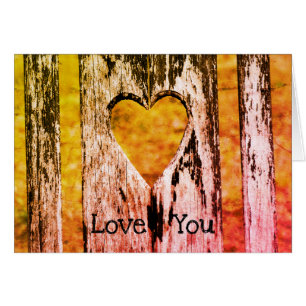 Customizable "Love You" Wooden Chair Back Cards