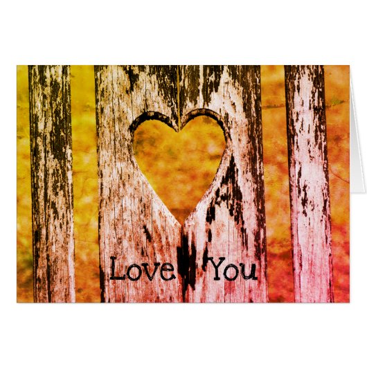 Customizable "Love You" Wooden Chair Back Cards (Front Horizontal)