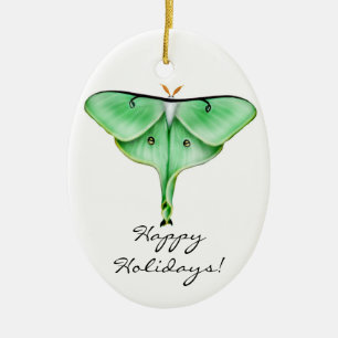 Customizable Luna Moth Holiday Ornament